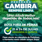 Campanha Cambira Sempre Limpa – Stories