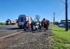 Homem é atropelado por caminhonete na BR-376 e é socorrido de helicóptero em Jandaia do Sul
