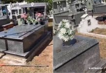 Criminosos voltam a atacar cemitério e furtam dezenas de placas de túmulos