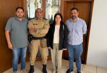 Segurança pública: Prefeita Ana Lúcia e vice Ricardo se reúnem com comandante da PM para discutir ações em Cambira