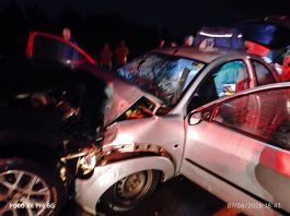 Cambira: Batida violenta deixa quatro feridos e mobiliza ambulância, bombeiros e Polícia Militar na Rodovia Florindo Picolli
