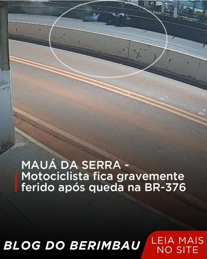MAUÁ DA SERRA – Motociclista fica gravemente ferido após queda na BR-376 MAUÁ DA SERRA – Motociclista fica gravemente ferido após queda na BR-376