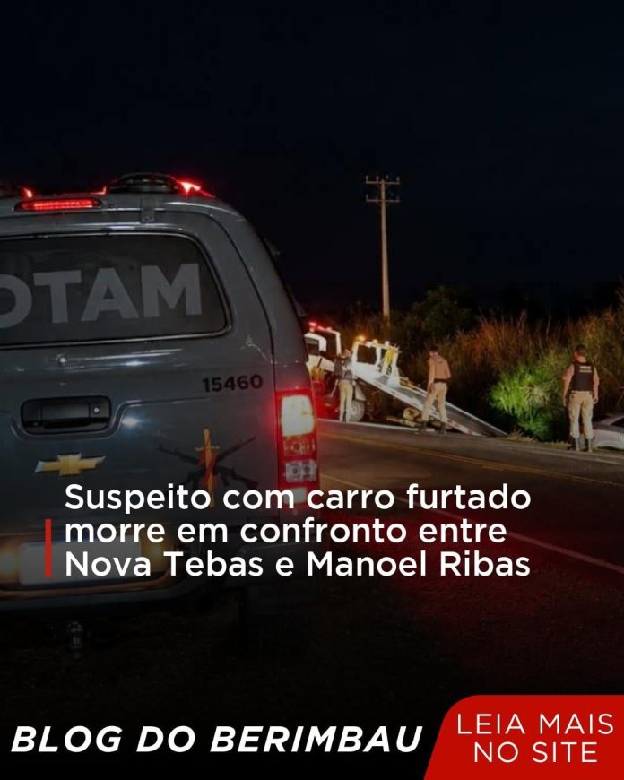 Suspeito com carro furtado morre em confronto entre Nova Tebas e Manoel Ribas Suspeito com carro furtado morre em confronto entre Nova Tebas e Manoel Ribas