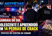 Jandaia: Adolescente de 16 anos é apreendido com 14 pedras de crack no centro da cidade